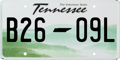 TN license plate B2609L