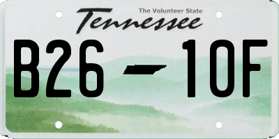 TN license plate B2610F