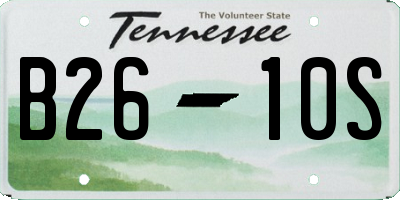 TN license plate B2610S