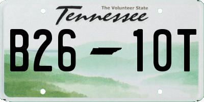 TN license plate B2610T