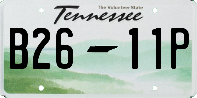 TN license plate B2611P