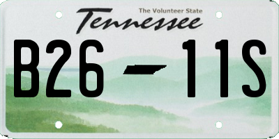 TN license plate B2611S