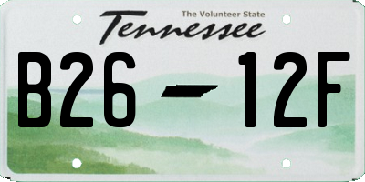 TN license plate B2612F