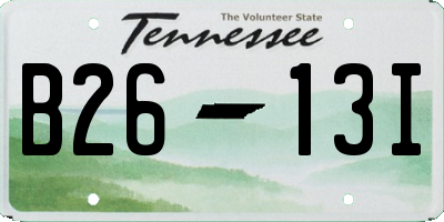 TN license plate B2613I