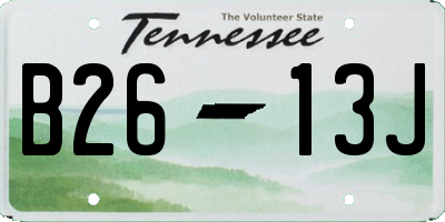 TN license plate B2613J
