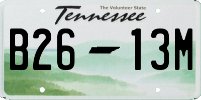TN license plate B2613M
