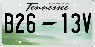 TN license plate B2613V