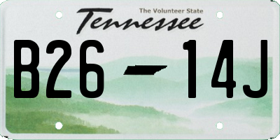 TN license plate B2614J