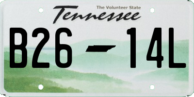TN license plate B2614L