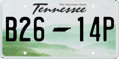 TN license plate B2614P