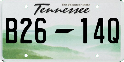 TN license plate B2614Q