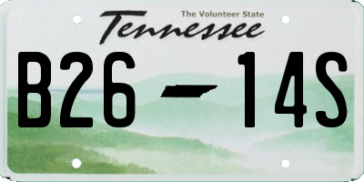 TN license plate B2614S