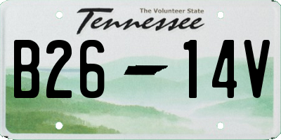 TN license plate B2614V