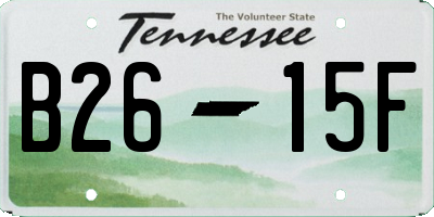 TN license plate B2615F