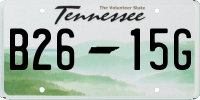 TN license plate B2615G