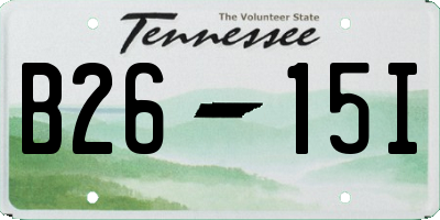 TN license plate B2615I