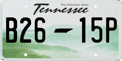TN license plate B2615P