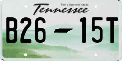 TN license plate B2615T
