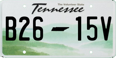 TN license plate B2615V