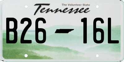TN license plate B2616L