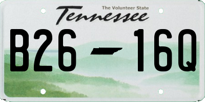 TN license plate B2616Q