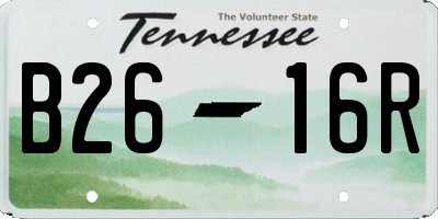 TN license plate B2616R