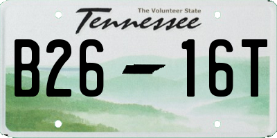 TN license plate B2616T