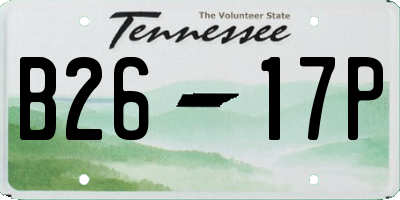 TN license plate B2617P