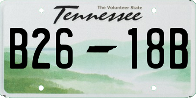 TN license plate B2618B