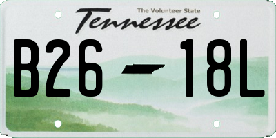 TN license plate B2618L