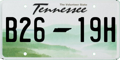 TN license plate B2619H