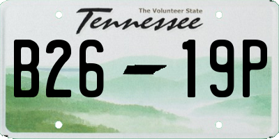 TN license plate B2619P