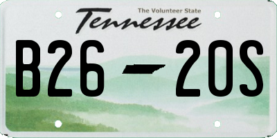 TN license plate B2620S