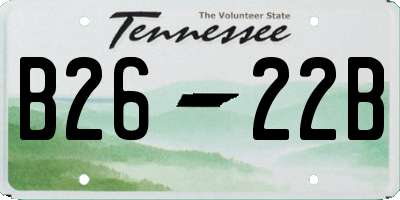 TN license plate B2622B