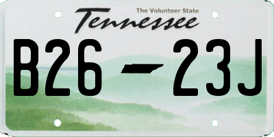 TN license plate B2623J