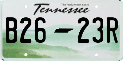 TN license plate B2623R