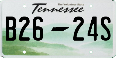 TN license plate B2624S