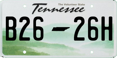 TN license plate B2626H