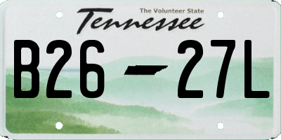 TN license plate B2627L