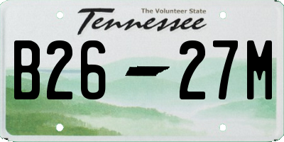TN license plate B2627M
