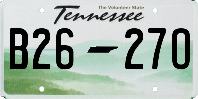 TN license plate B2627O