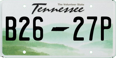 TN license plate B2627P