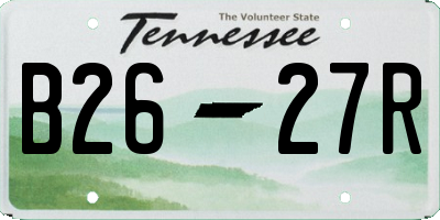 TN license plate B2627R