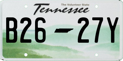 TN license plate B2627Y