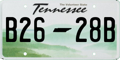 TN license plate B2628B