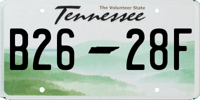 TN license plate B2628F