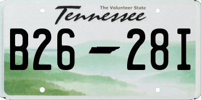 TN license plate B2628I