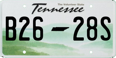 TN license plate B2628S
