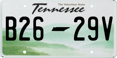 TN license plate B2629V