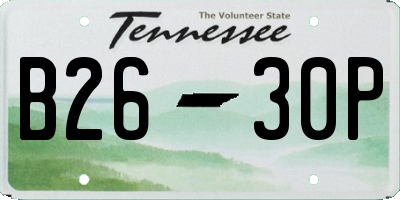 TN license plate B2630P